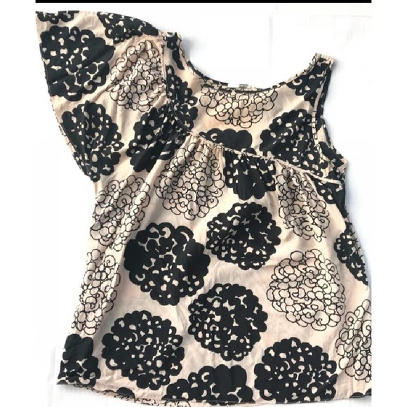 Loeffler Randall Sz 0 100% Silk Floral One Shoulder Top - Picture 1 of 3
